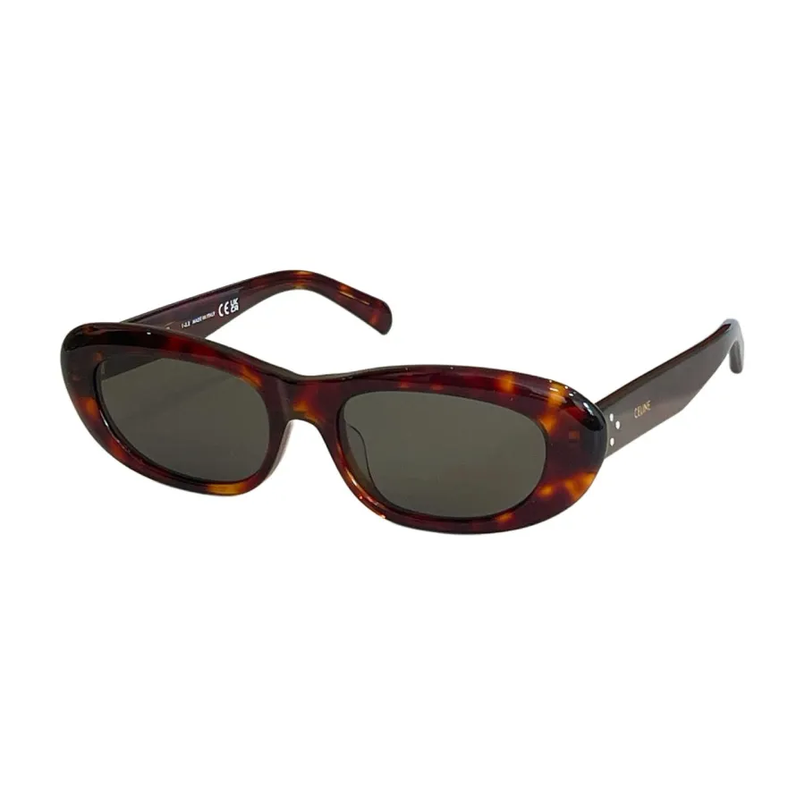 Celine Oval glasses black/red/leopard/white color Size 54口18-145