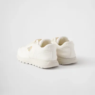 PRADA white lIvory color leather sneakers
