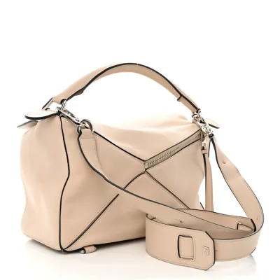Loewe Puzzle Bag Medium Ash Calfskin Leather