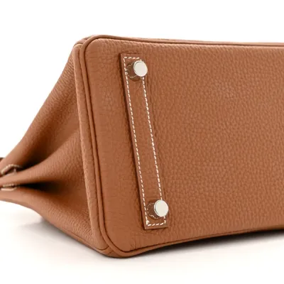 Hermès Birkin 25 Brown Togo Leather Silver Hardware