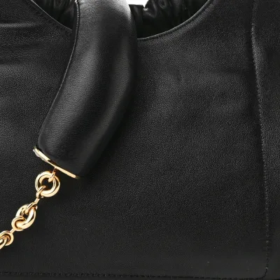 Loewe Squeeze Bag Mini Black Buttery Nappa Lambskin Leather Gold Hardware