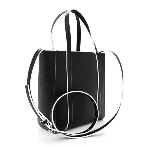 Balenciaga XXS Everyday Tote Black/White Smooth Calfskin Leather Logo Double Sided - Image 3