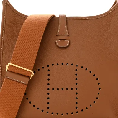 Hermès Evelyne III PM Brown Taurillon Clemence Leather