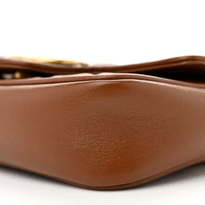 Gucci Diagonal Super Mini GG Marmont Shoulder Bag Azalea Calfskin Matelassé Leather Gold Hardware