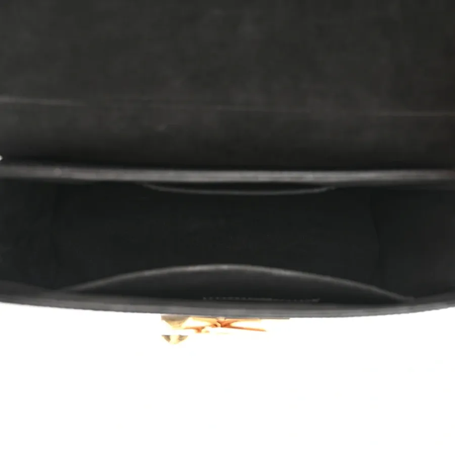 Louis Vuitton Twist MM Monogram Flower Chain Shoulder Bag Black Epi Leather Brass Hardware