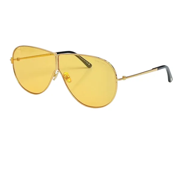 Tom Ford Pilot glasses purple/lime green/yellow/black gold/black silver/brown silver color Size 71口3-135 - Image 4