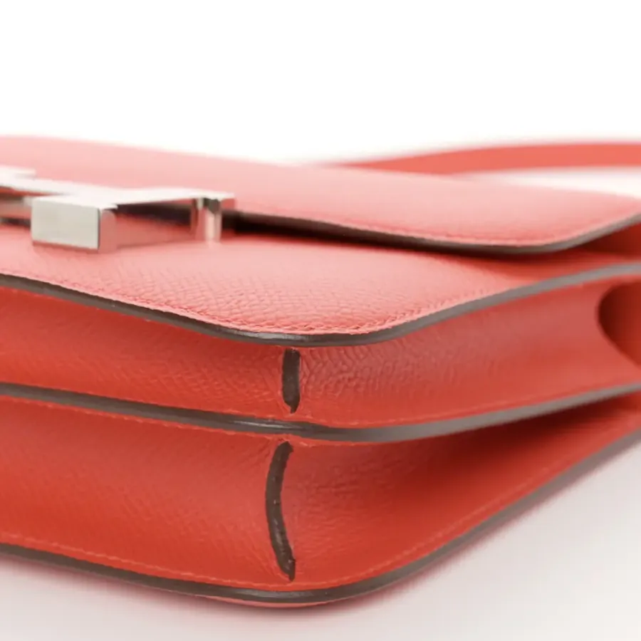 Hermès Enamel Constance 18 Capucine/Sanguine Epsom Leather Palladium Hardware