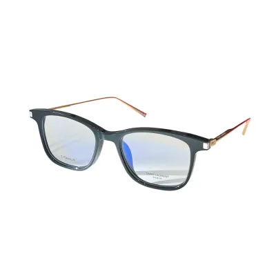 Saint Laurent Wayfarer glasses black gold color transparent lens Size 50口20-145