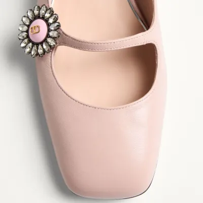 VALENTINO Sheepskin Mary Jane Ballet Flats (heel 2 cm high)