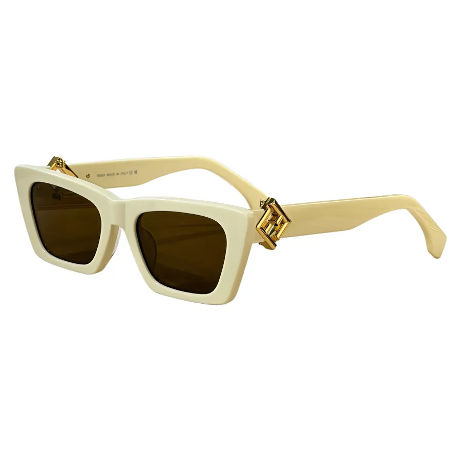Fendi square frame glasses ivory/black gold/black silver/grey black/grey/leopard color Size 53-20-145