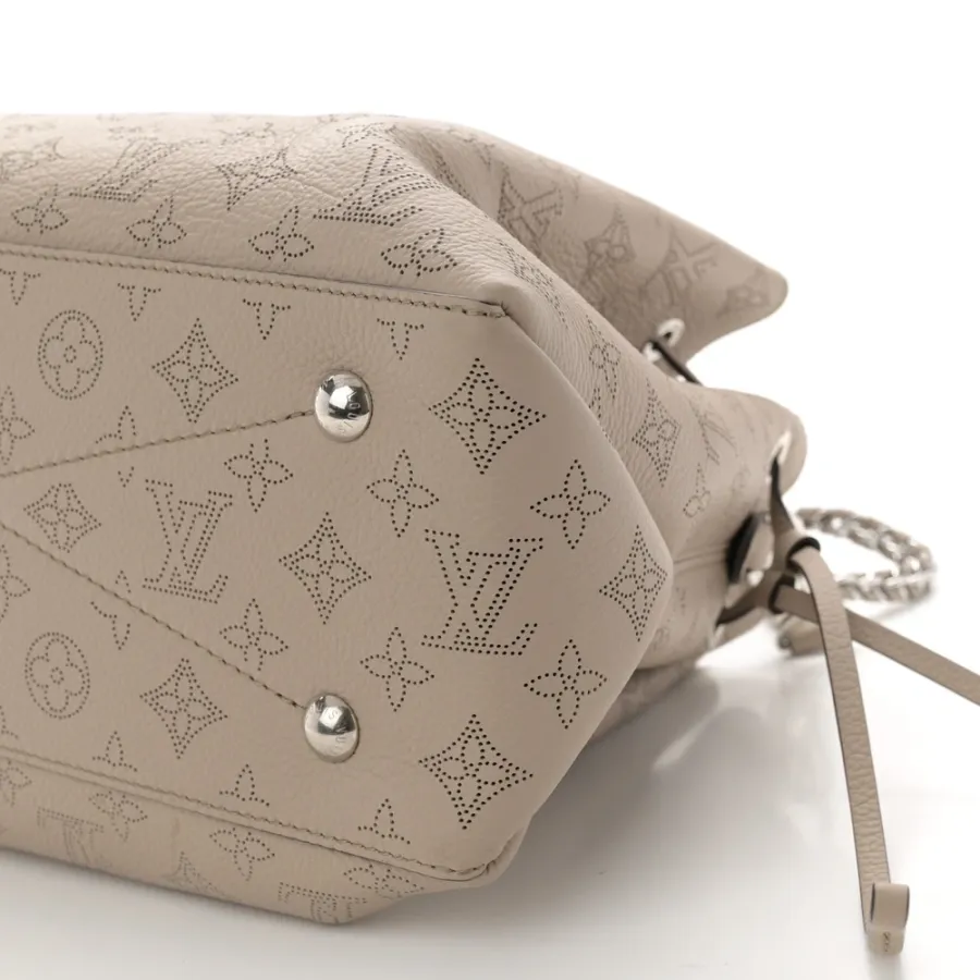 Louis Vuitton Bella Tote MM Galet Mahina Leather Silver Hardware