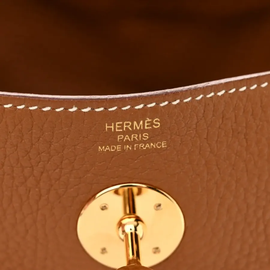 Hermès Lindy 26 Brown Taurillon Clemence Leather Gold Hardware