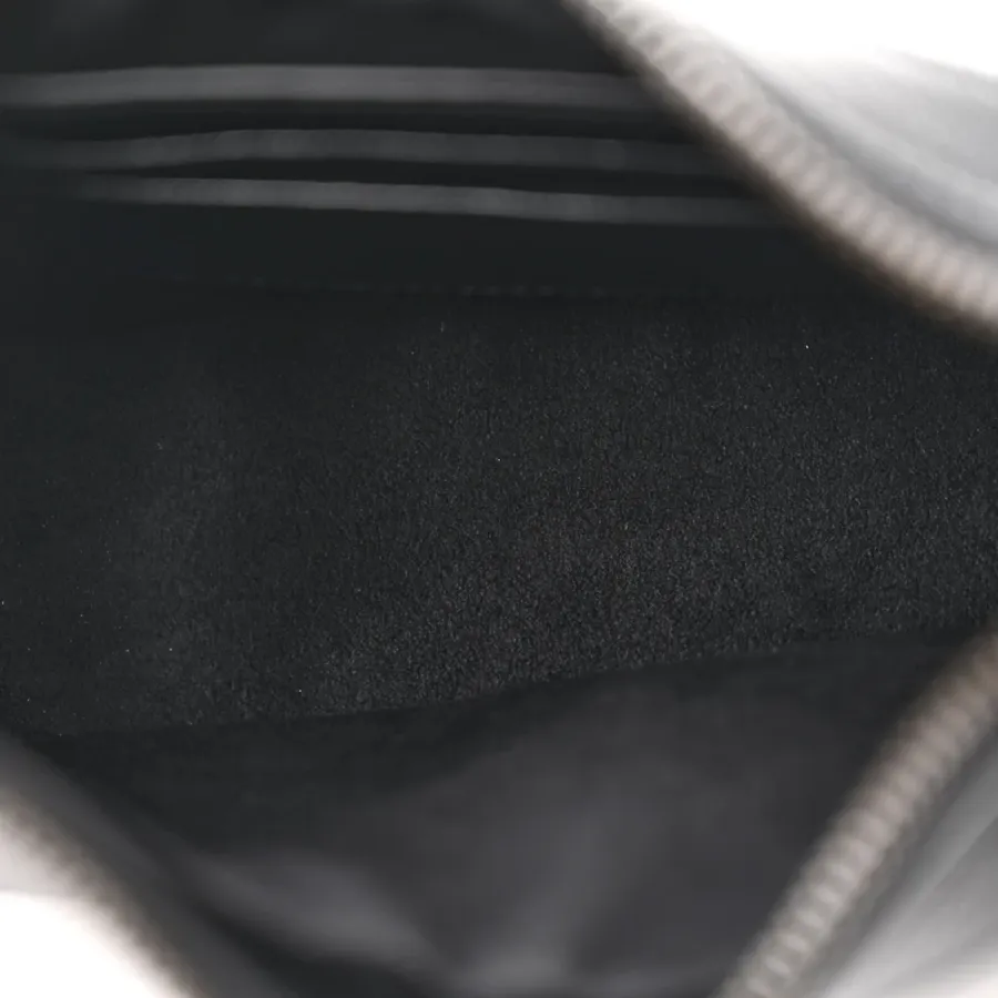 Gucci Small Aphrodite Shoulder Bag Black Goatskin Leather Brass Hardware