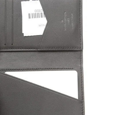 Louis Vuitton Small Pocket Organizer Black Monogram Calfskin Leather