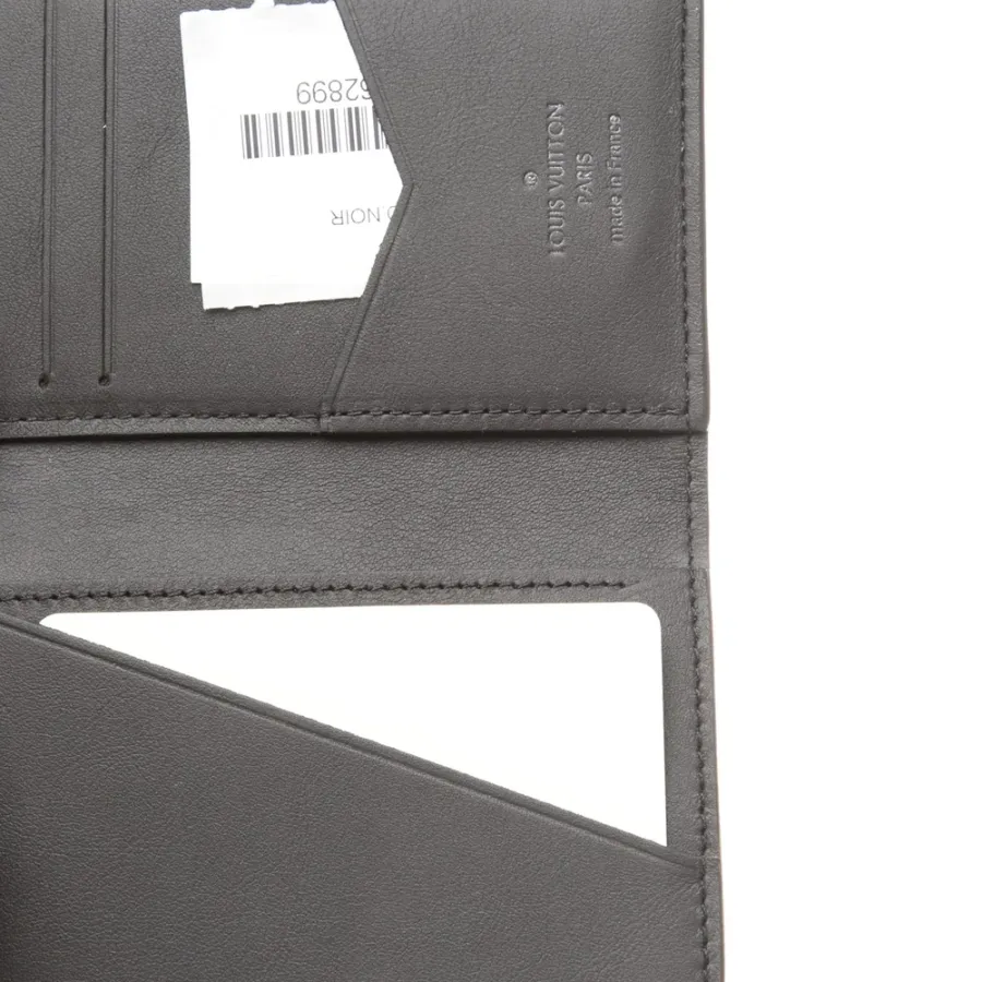 Louis Vuitton Small Pocket Organizer Black Monogram Calfskin Leather