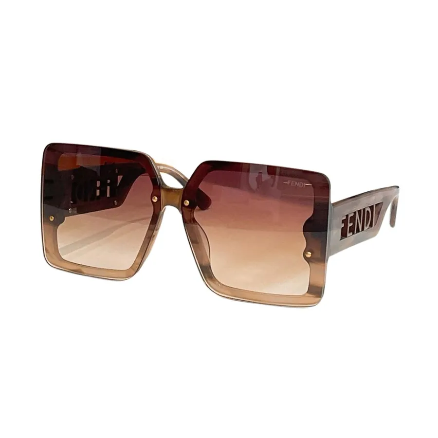 Fendi square frame glasses black/brown/white/pink/green/leopard color Size 55口19-145
