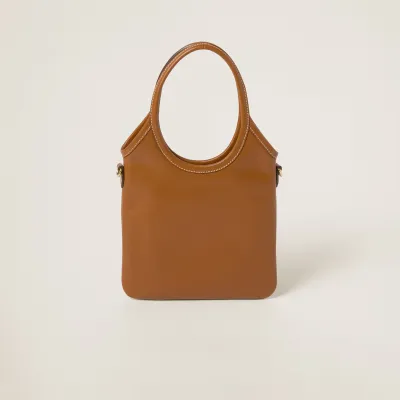 Miu Miu Calfskin Leather Brown Shoulder Bags