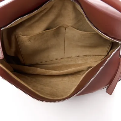 Loewe Puzzle Bag Large Brownie Shiny Calfskin Leather