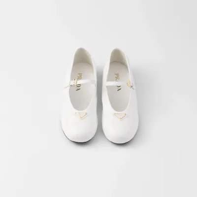 PRADA Naplak Flat Shoes white Ballet Shoes