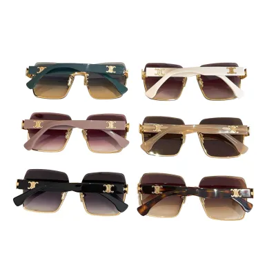 Celine square frame glasses white/green/leopard/black/purple/khaki color Size 62口18-140