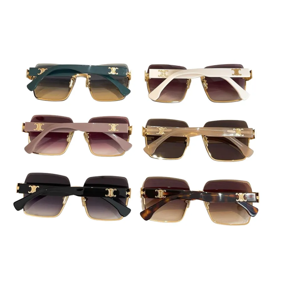Celine square frame glasses white/green/leopard/black/purple/khaki color Size 62口18-140