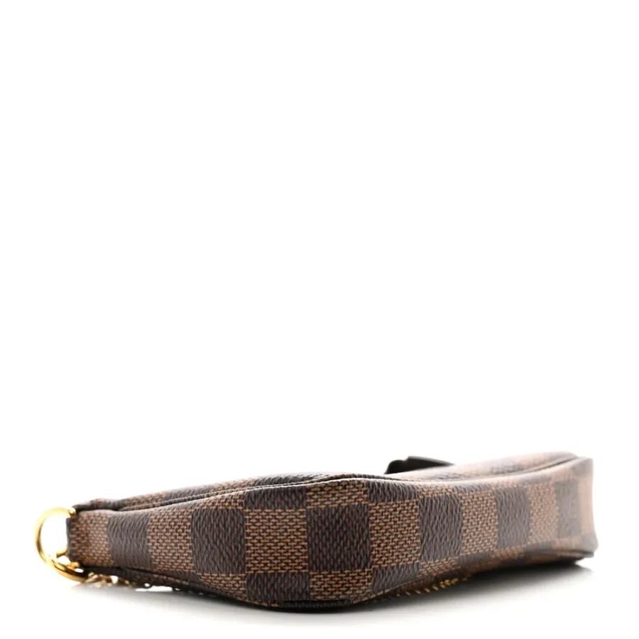Louis Vuitton Mini Pochette Accessoires Damier Ebene Canvas Gold Hardware