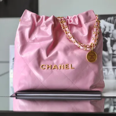 Chanel 22bags Pink / Grey Shoulder Bags