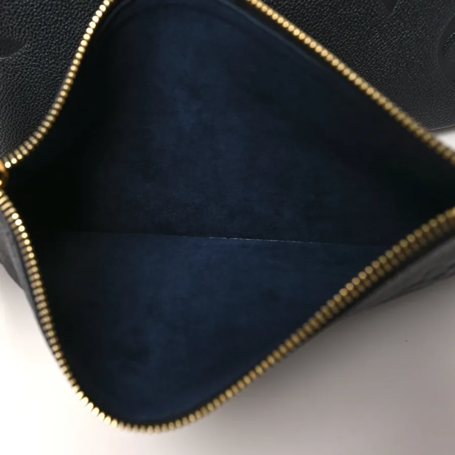 Louis Vuitton Neverfull MM Black Giant Monogram Empreinte Leather