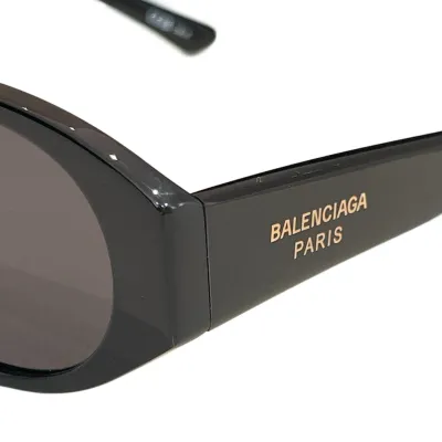 Balenciaga Oval glasses black/leopard/burgundy color Size 55口20-145