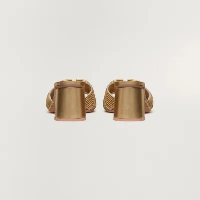 VALENTINO Metallic sandals (heel height 6cm)