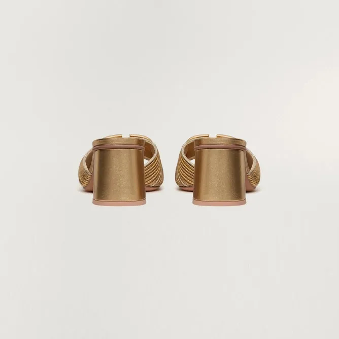 VALENTINO Metallic sandals (heel height 6cm)