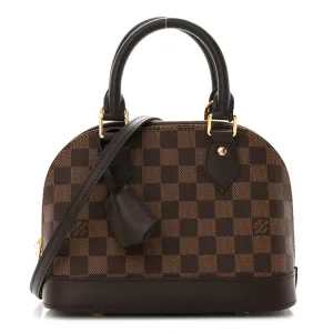 Louis Vuitton Alma BB Damier Ebene Canvas Brass Hardware