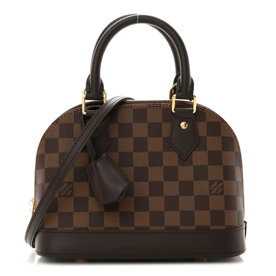 Louis Vuitton Alma BB Damier Ebene Canvas Brass Hardware