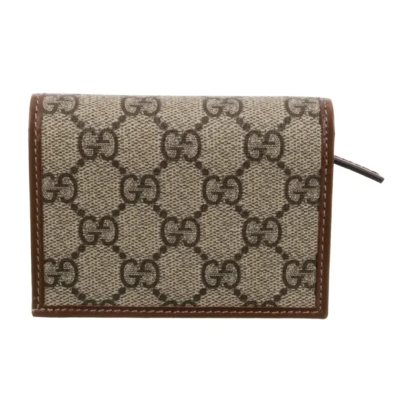 Gucci Large Wallet Neutrals GG Supreme Canvas Gold Hardware - Image 2