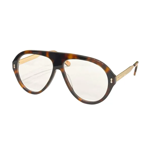 Gucci Pilot shape glasses black orange/black/black gold/leopard/leopard brown/tawny green color Size 61口13-145 - Image 6