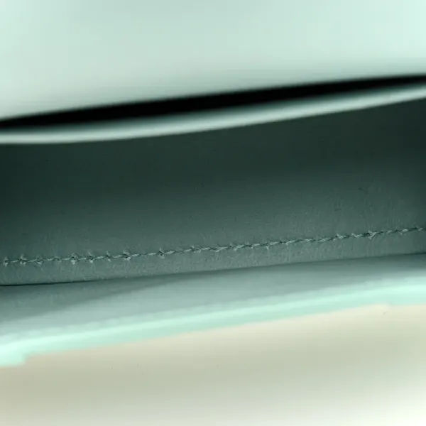 Balenciaga Hourglass Mini Top Handle Bag With Chain Green Acqua Crocodile Embossed Shiny Calfskin Leather - Image 7