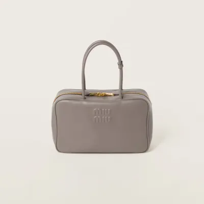 Miu Miu Beau Leather Grey Top-Handle Bags