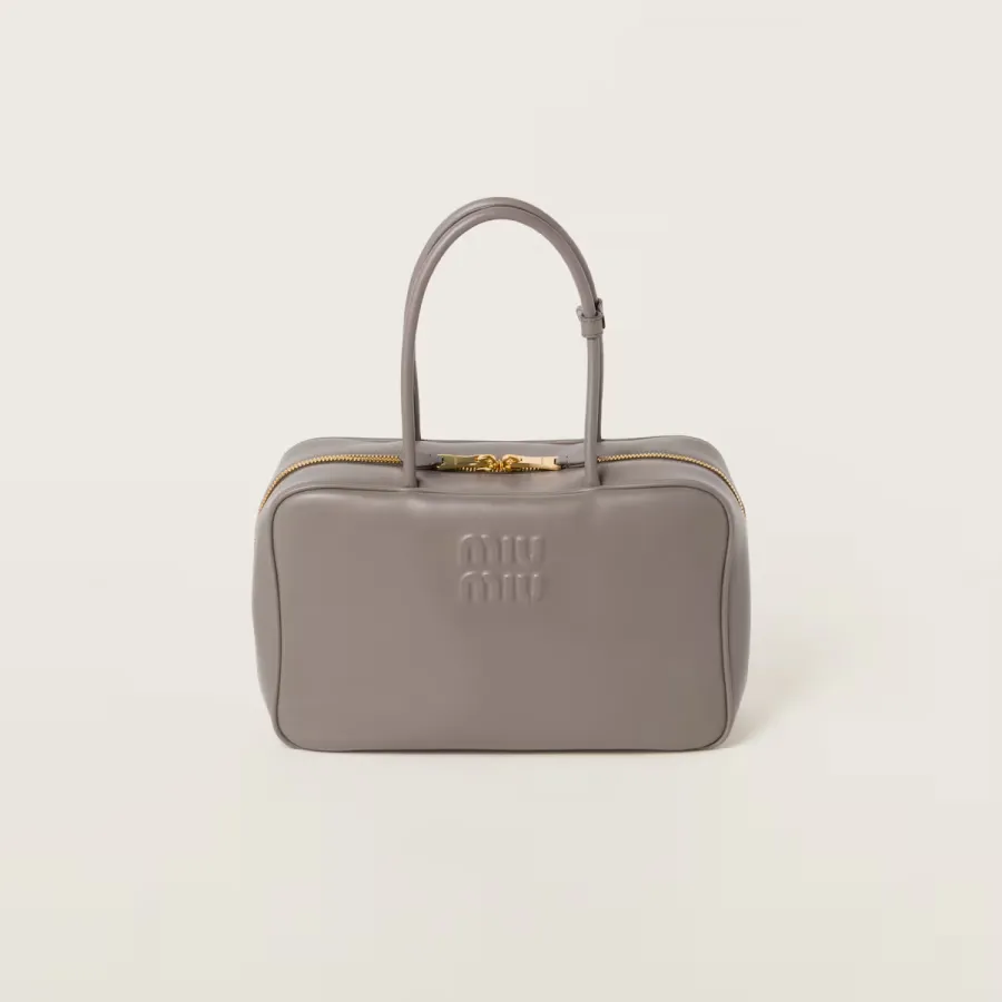 Miu Miu Beau Leather Grey Top-Handle Bags