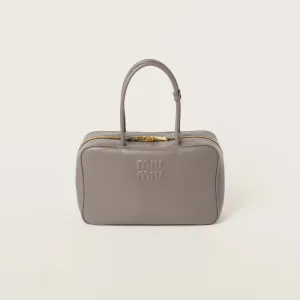 Miu Miu Beau Leather Grey Top-Handle Bags