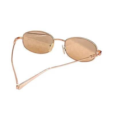 Gucci Oval glasses rose gold with guccissima/silver/gold/rose gold/pink rose gold/green silver/black gold/red silver color Size 52口18-145