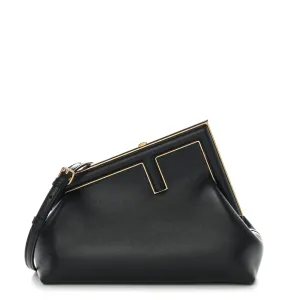 Fendi Small Fendi First Black Shiny Nappa Leather Gold Hardware