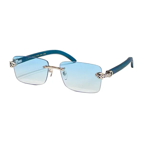 Cartier square frame glasses brown/green orange/red/eggplant/blue/apricot color Size 58口17-143 - Image 5