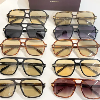 Tom Ford Pilot glasses yellow leopard/brown leopard/black leopard/black tawny/black/eggplant/leopard red color Size 60口18-140