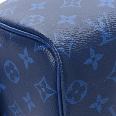 Louis Vuitton Dopp Kit Toilet Pouch PM Cobalt Taigarama Leather