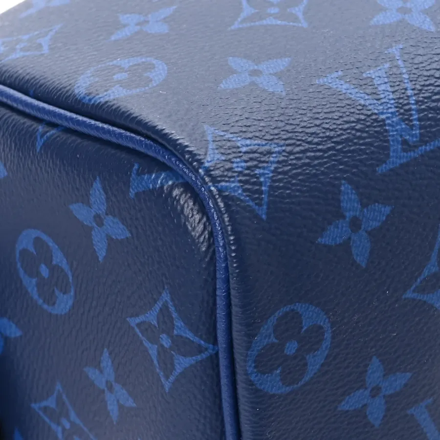 Louis Vuitton Dopp Kit Toilet Pouch PM Cobalt Taigarama Leather