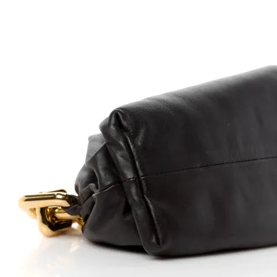 Bottega Veneta Medium The Pouch Chain Black Calfskin Leather
