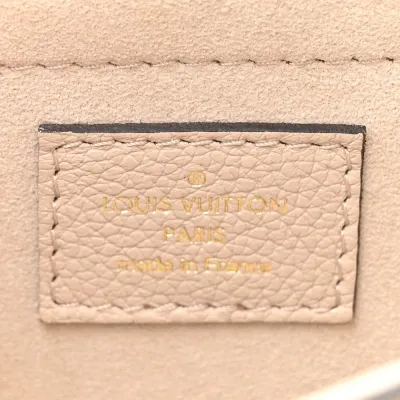 Louis Vuitton Lockme Tender Greige Grained Calfskin Leather Gold Hardware