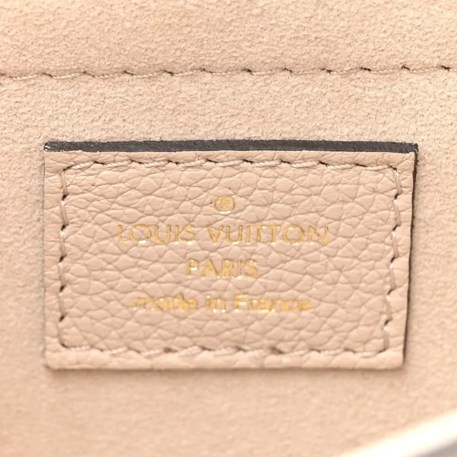 Louis Vuitton Lockme Tender Greige Grained Calfskin Leather Gold Hardware