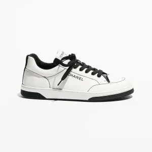 White and black cotton Chanel Sneakers