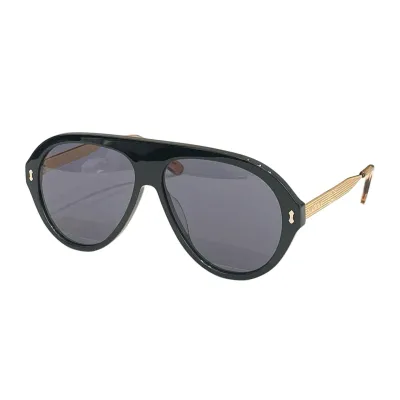 Gucci Pilot shape glasses black orange/black/black gold/leopard/leopard brown/tawny green color Size 61口13-145